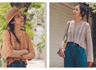 Kylie Pullover Lace Sweater Knitting Pattern