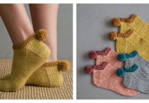 Pom Pom Socklets Free Knitting Pattern