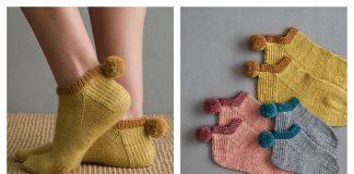 Pom Pom Socklets Free Knitting Pattern