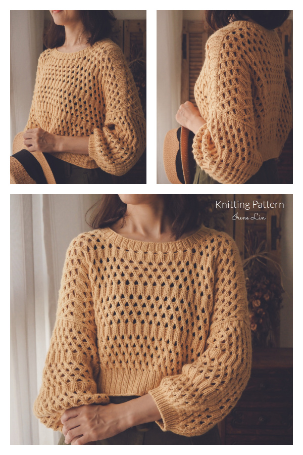 Rota Jumper Lace Crop Top Knitting Pattern