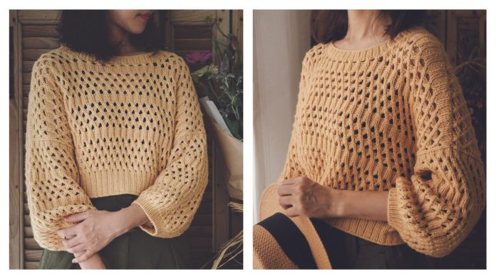 Rota Jumper Lace Crop Top Knitting Pattern