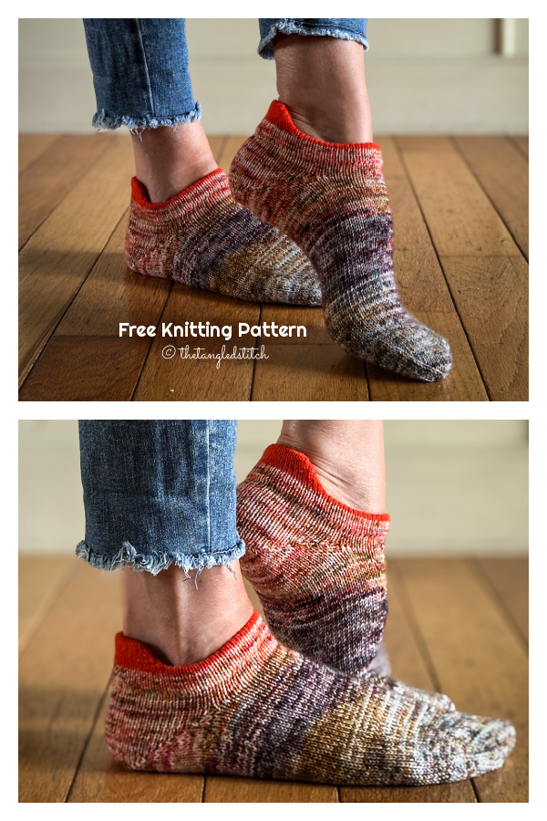 Shorty Heel Tab Socks Free Knitting Pattern