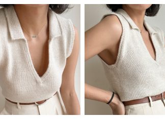 Deep V Amy Top Knitting Pattern