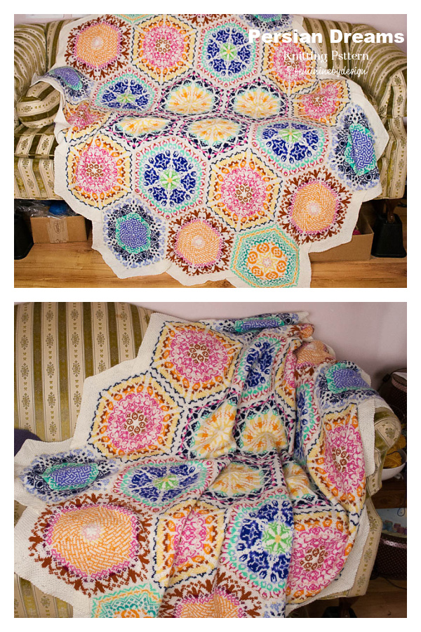 Persian Dreams Blanket Knitting Pattern