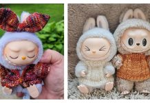 Quick Scrappy Labubu Outfit Free Knitting Patterns