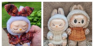 Quick Scrappy Labubu Outfit Free Knitting Patterns
