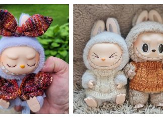 Quick Scrappy Labubu Outfit Free Knitting Patterns