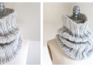Simple Comfort Cloud Cowl Free Knitting Pattern