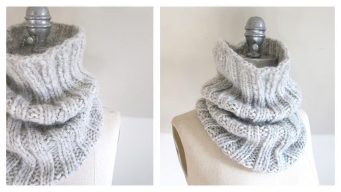 Simple Comfort Cloud Cowl Free Knitting Pattern