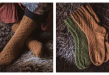 Textured Nutmeg Socks Free Knitting Pattern