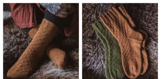 Textured Nutmeg Socks Free Knitting Pattern