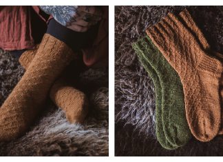 Textured Nutmeg Socks Free Knitting Pattern