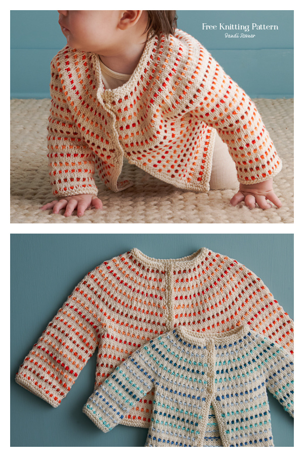 Baby Growing Garden Cardigan Free Knitting Pattern