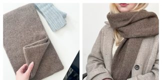 Double Thick Kilometre Scarf Free Knitting Pattern