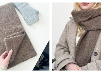 Double Thick Kilometre Scarf Free Knitting Pattern