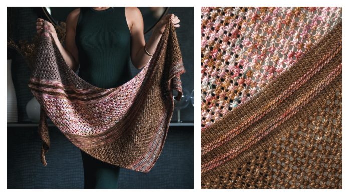 Fall Gloaming Shawl Free Knitting Pattern