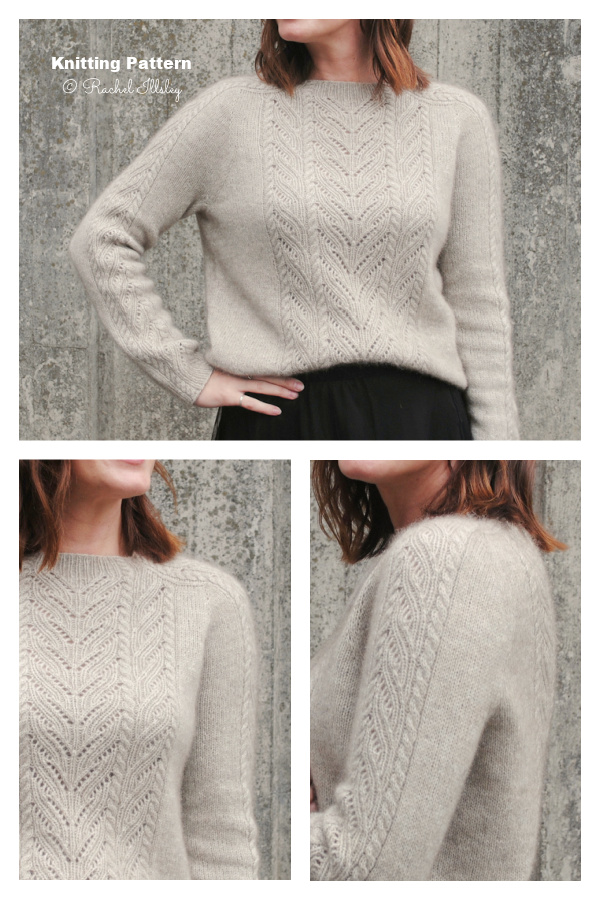 Low Tide Lace Pullover Sweater Knitting Pattern