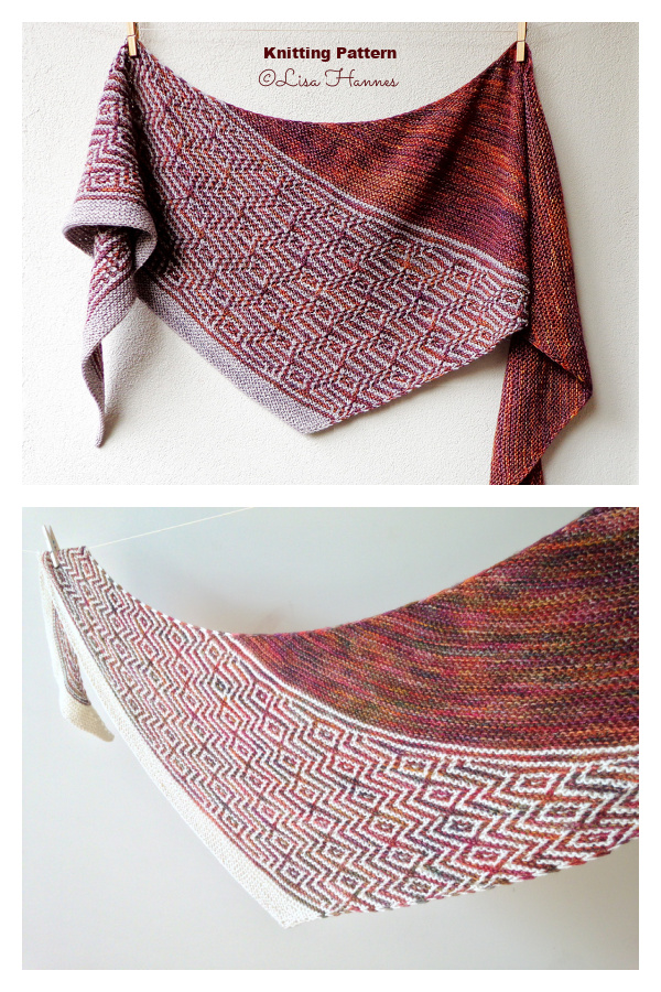 Mosaic Barnstable Shawl Knitting Pattern