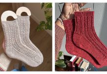 Petal Drop Socks Knitting Pattern f1