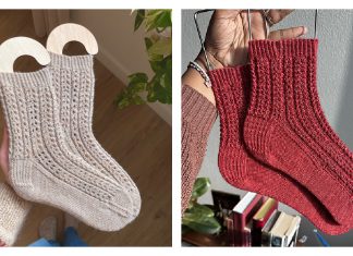 Petal Drop Socks Knitting Pattern f1