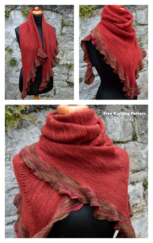 Ruffled Hasukai Cowl Free Knitting Pattern