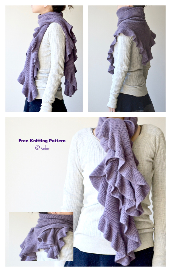 Ruffled Hasukai Cowl Free Knitting Pattern