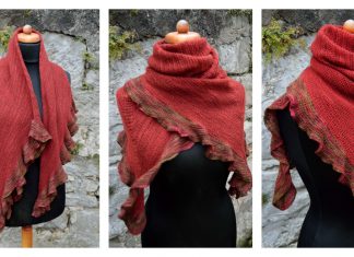 Ruffled Hasukai Cowl Free Knitting Pattern