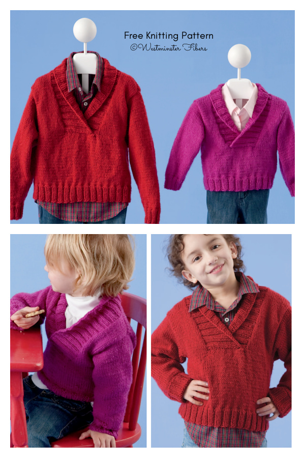 Shawl Collar Pullover Free Knitting Pattern