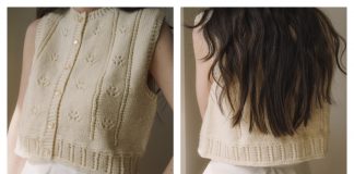 Summer Buttoned Vilma Top Knitting Pattern