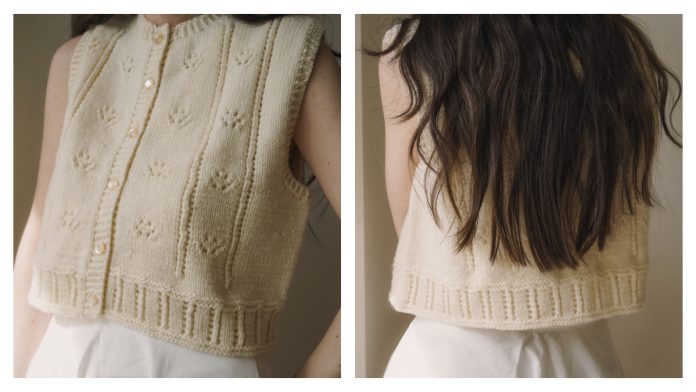 Summer Buttoned Vilma Top Knitting Pattern