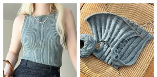 Summer Mixed Rib Cami Top Knitting Pattern