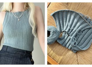 Summer Mixed Rib Cami Top Knitting Pattern