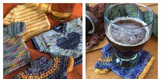 Sweater Flight Coaster Free Knitting Pattern