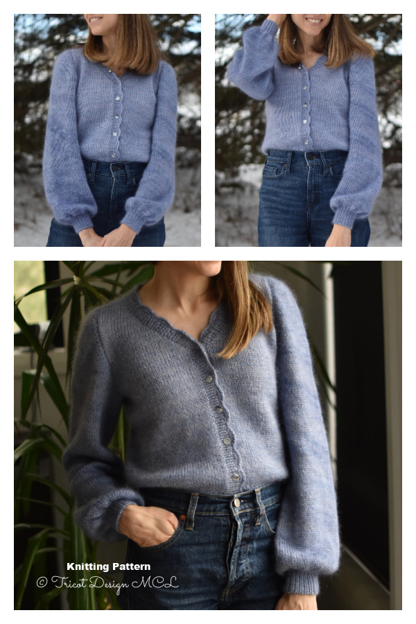 Women Romance Cardigan Knitting Pattern