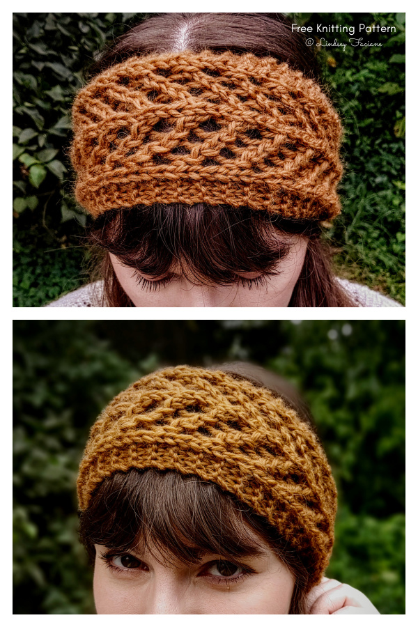 Arrowwood Headband Free Knitting Pattern