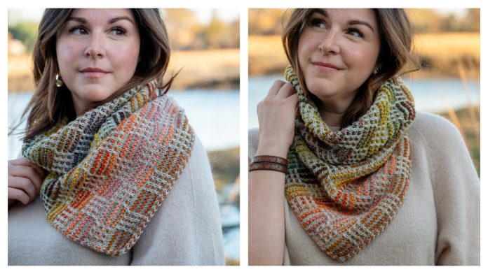 Grid Gambit Mosaic Cowl Knitting Pattern