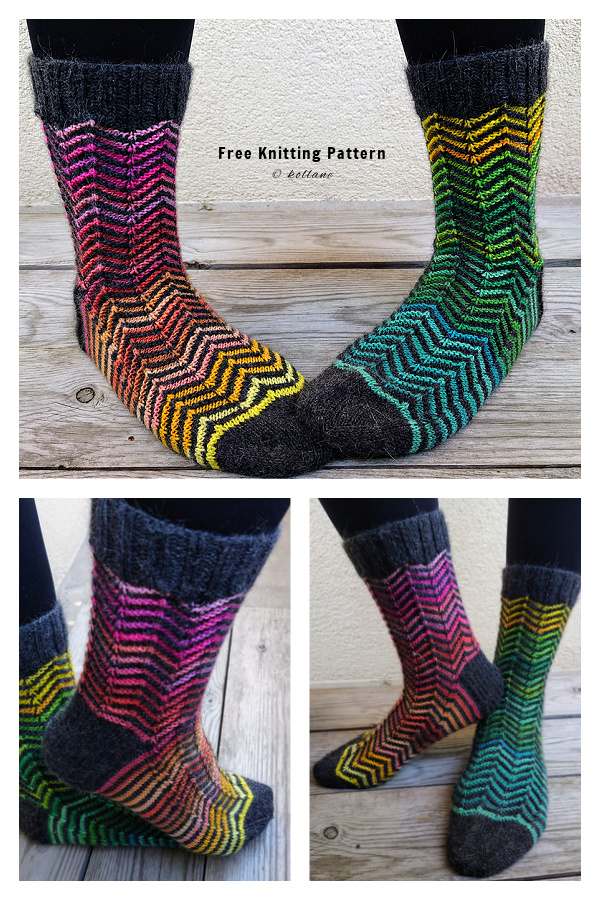 I Walk the Line Socks Free Knitting Pattern