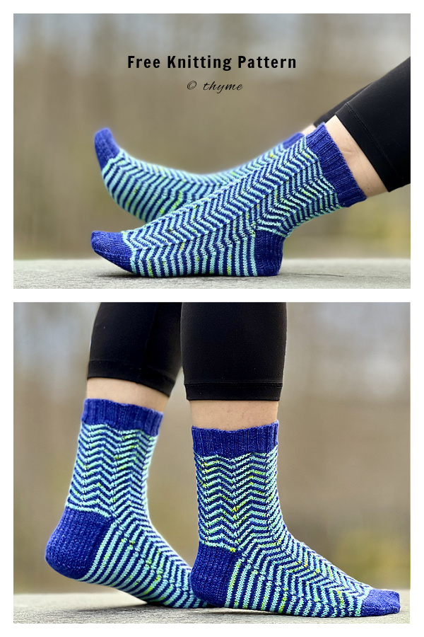 I Walk the Line Socks Free Knitting Pattern
