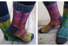 I Walk the Line Socks Free Knitting Pattern