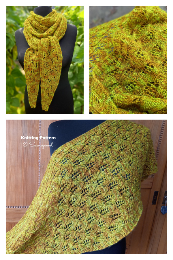 Lace Leaflette Scarf Knitting Pattern