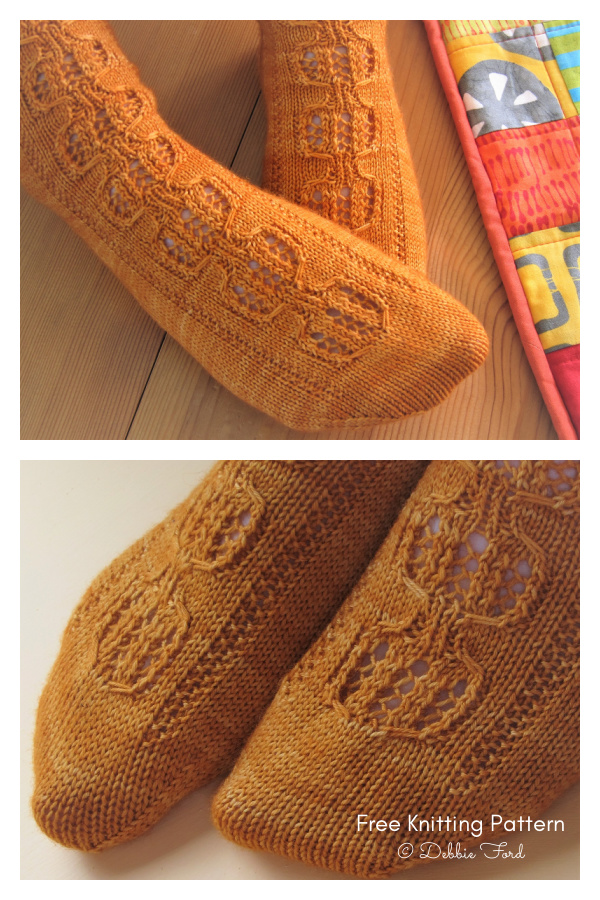 Pumpkin Socks Free Knitting Pattern