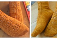 Pumpkin Socks Free Knitting Pattern