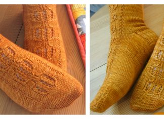 Pumpkin Socks Free Knitting Pattern