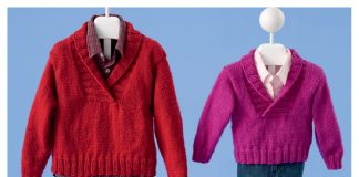 Shawl Collar Pullover Free Knitting Pattern