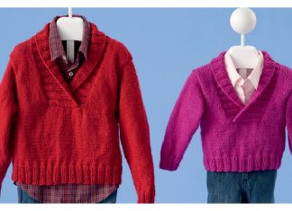 Shawl Collar Pullover Free Knitting Pattern