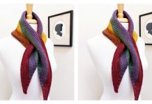 Waiting for Fall Moss Stitch Keyhole Scarf Knitting Pattern