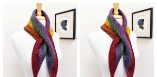 Waiting for Fall Moss Stitch Keyhole Scarf Knitting Pattern