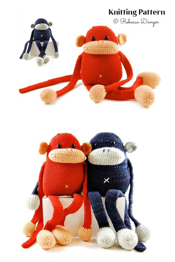 Click the link below for the Knitting pattern: Amigurumi Jerry the Musical Monkey Knitting Pattern