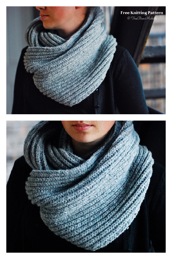 Brioche Infinity Scarf Free Knitting Pattern