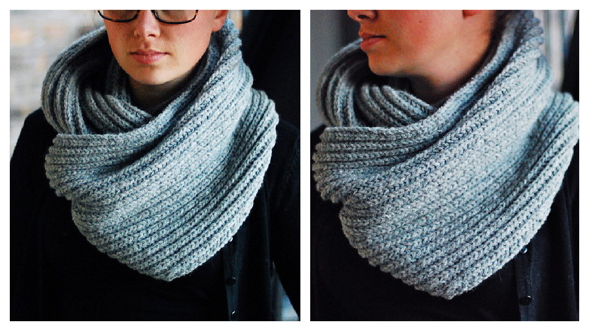 Brioche Infinity Scarf Free Knitting Pattern - Knitting Pattern